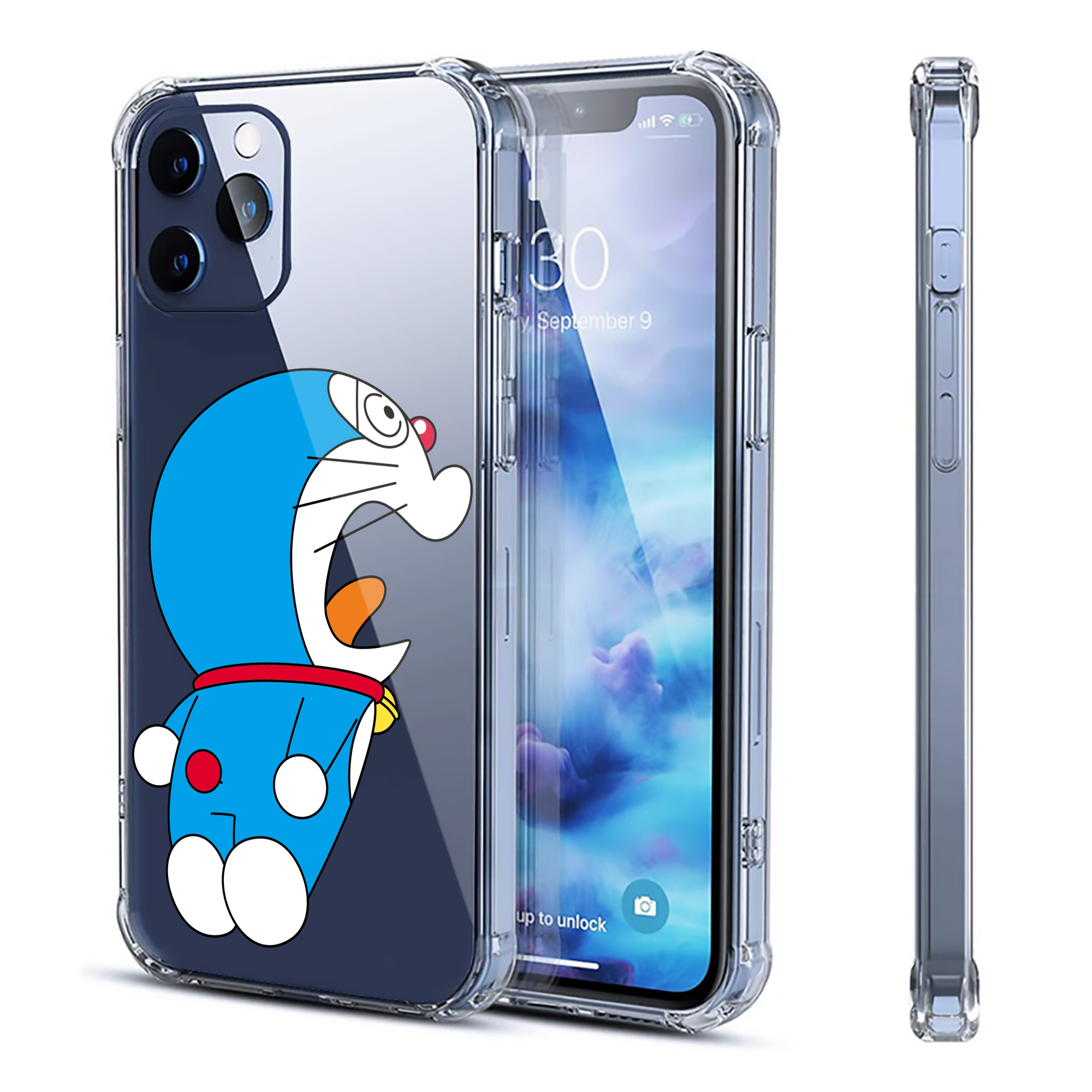 （画像用） ドラえもん Doraemon 【iPhone 12シリーズ対応】透明スマホケース（クリアソフトケース）